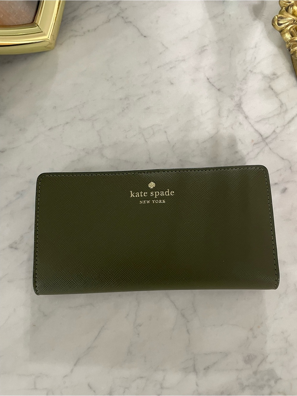 Kate Spade Dana Large Slim Bifold Wallet, Enchanted Green